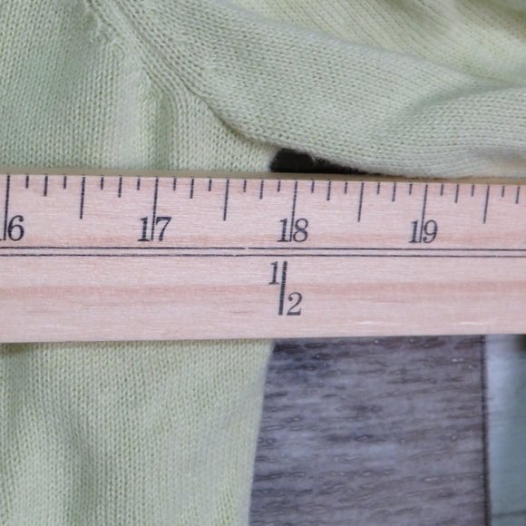 Van Heusen* Women's Long Sleeve Button Down Ribbed Collarless Ballet Neck~ Small - Picture 8 of 13